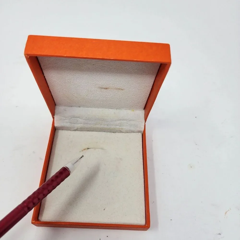 Authentic Hermes Small Velvet Empty Gift Box‎ 3.5 x 3.5 x 1